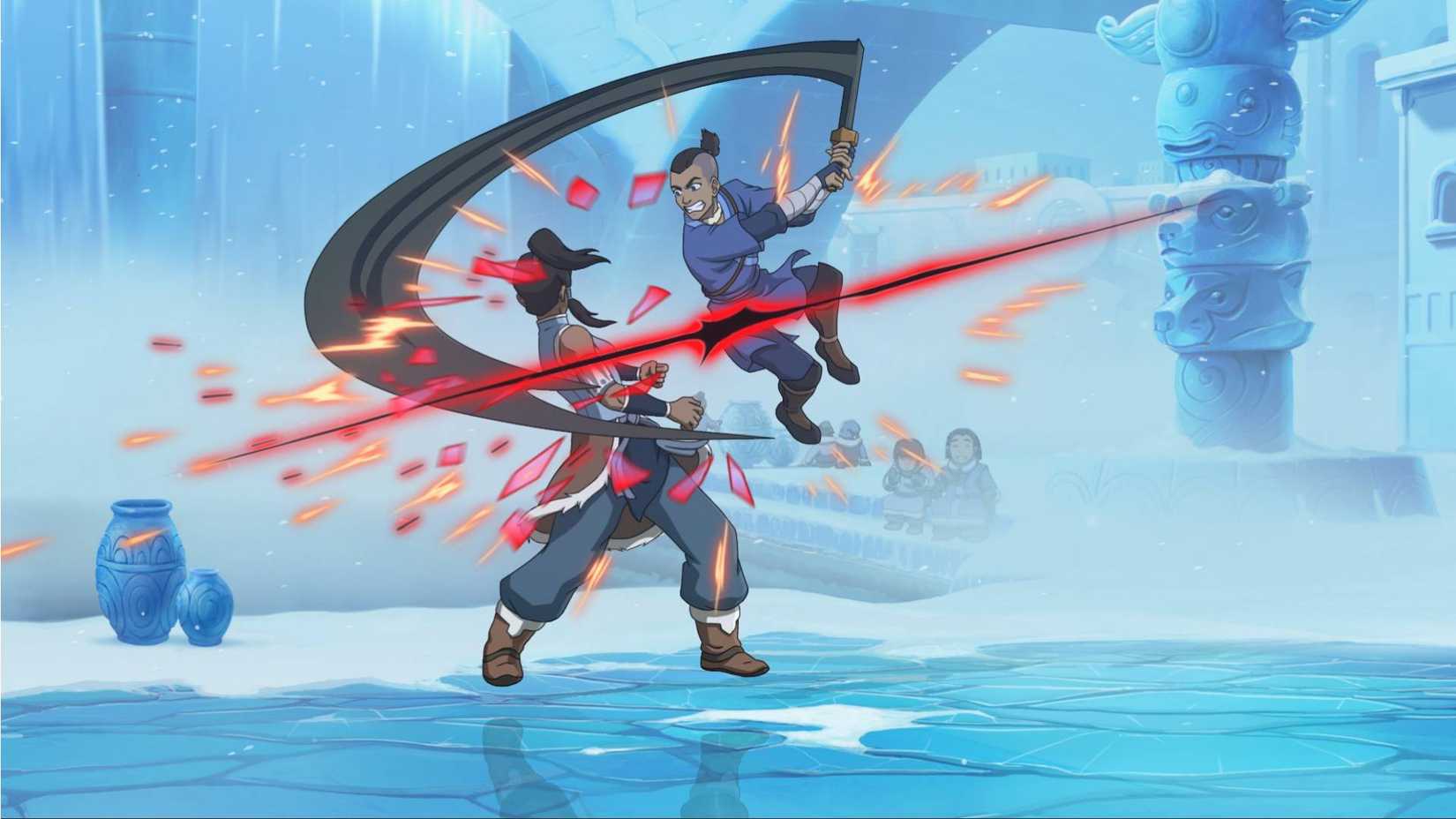 AVATAR LEGENDS The Fighting Game Korra and Sokka fighting