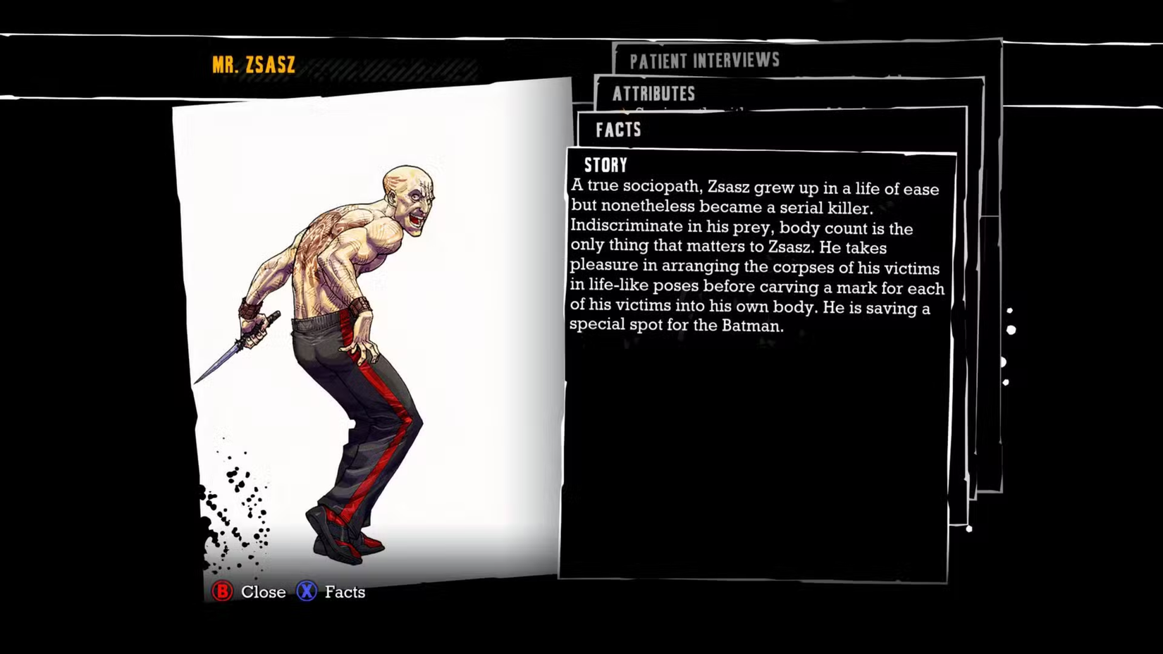 batman arkham asylum zsasz