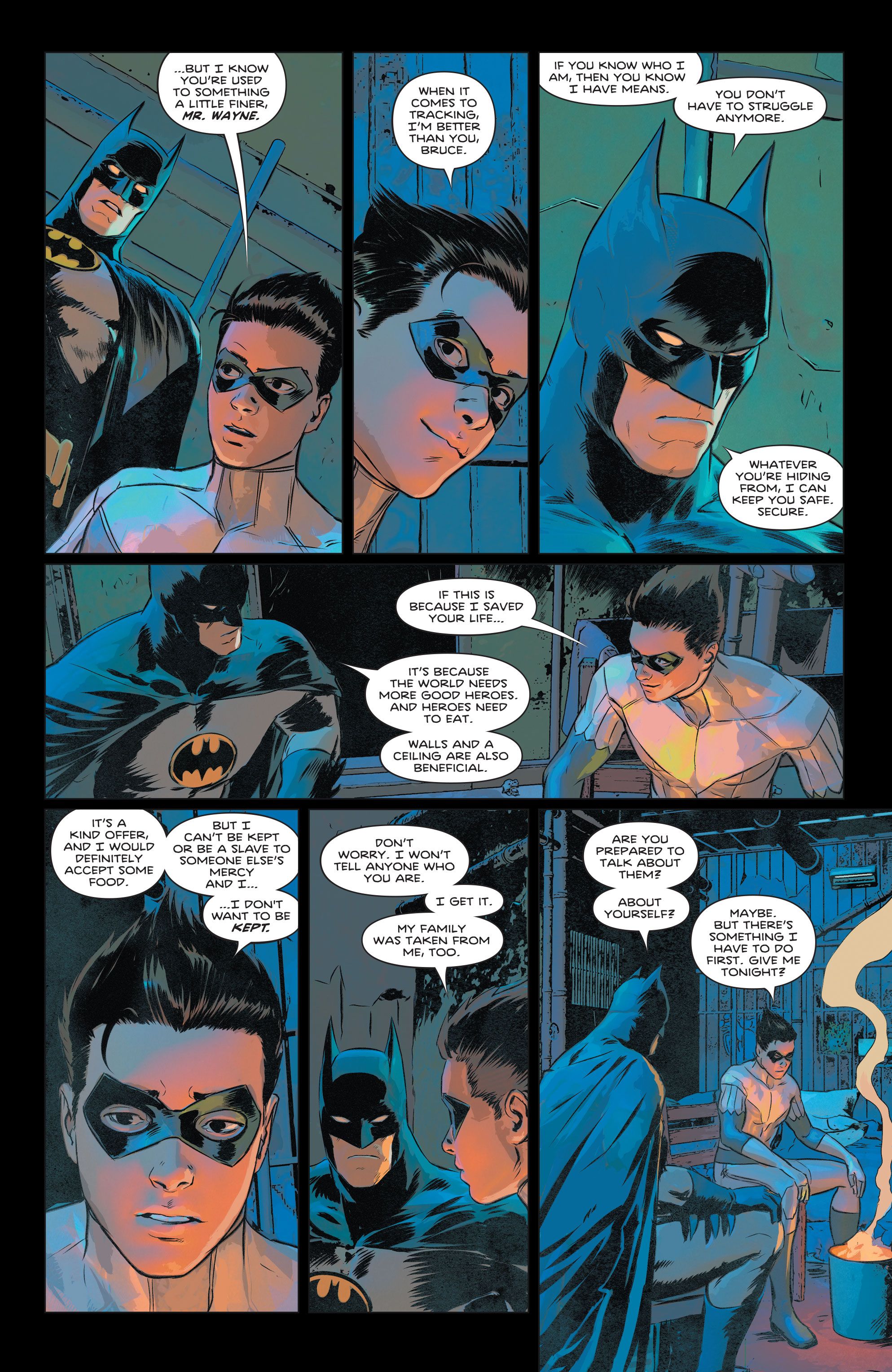 Batman talks with Prion in Detective Comics #1111