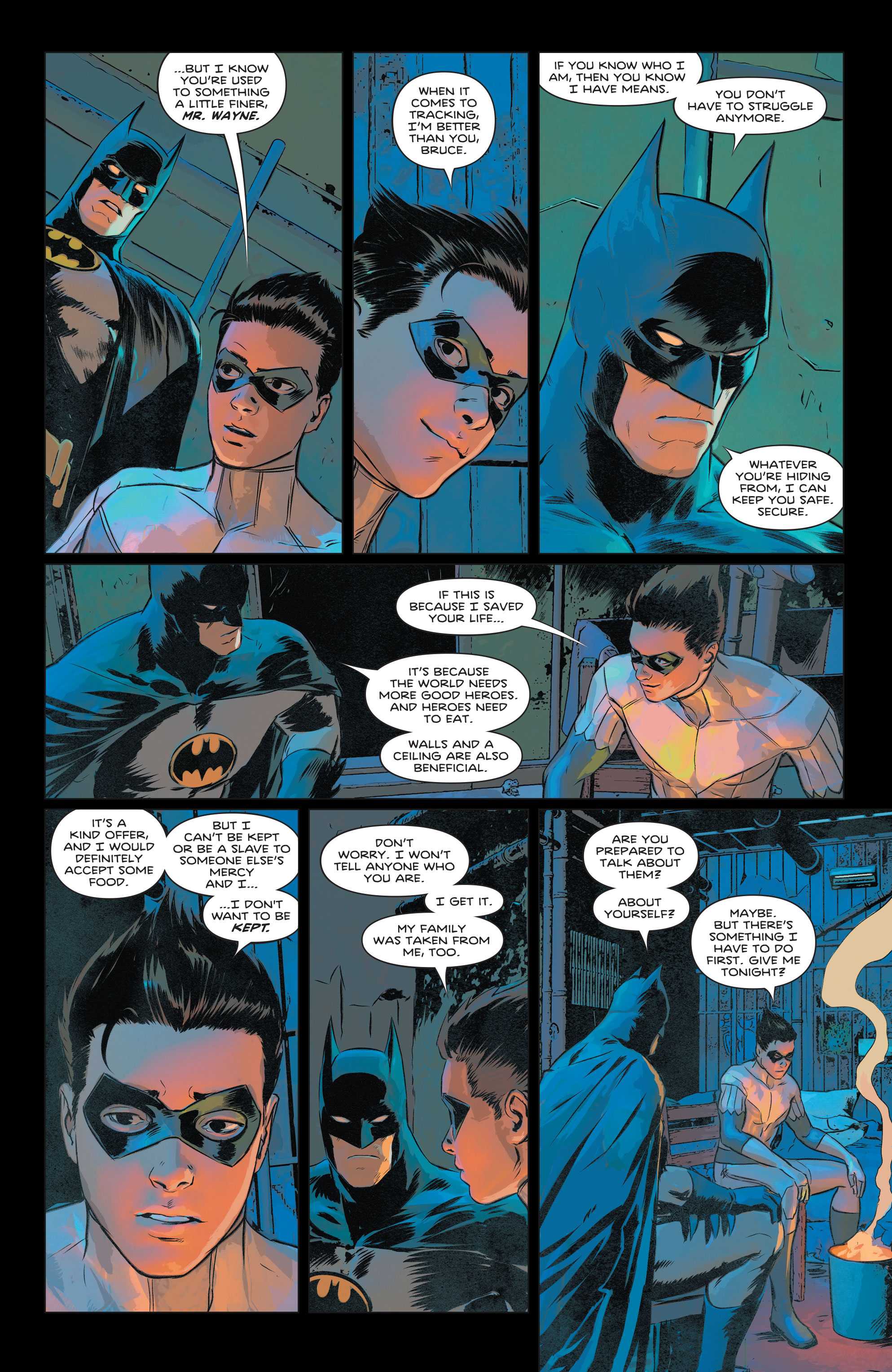 Batman talks with Prion in Detective Comics #1111
