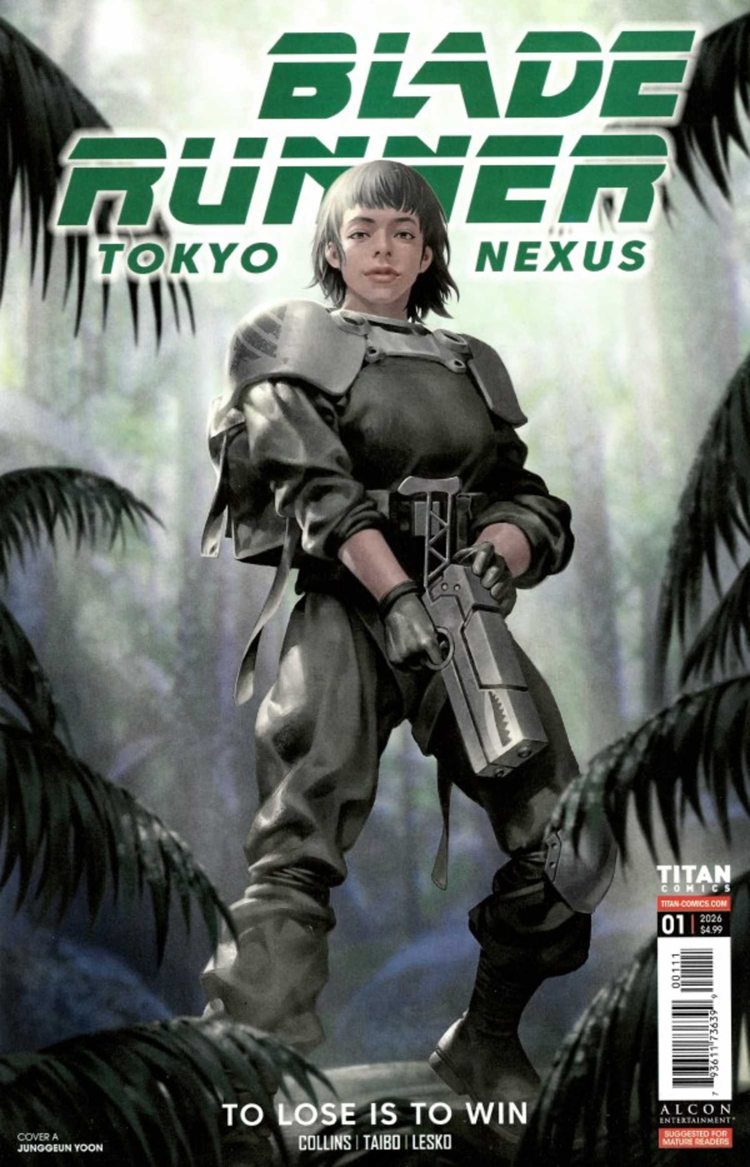 Blade Runner Tokyo Nexus #1, a Blade Runner in armor with a gun