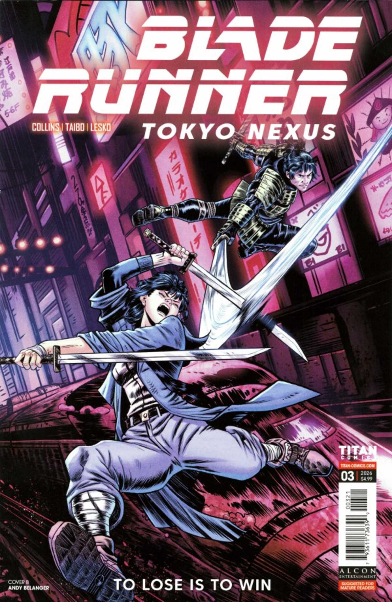 Blade Runner Tokyo Nexus #3 cover, samurai Blade Runners