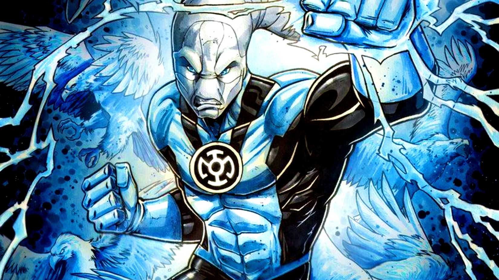 Blue Lantern Saint Walker uses a power ring