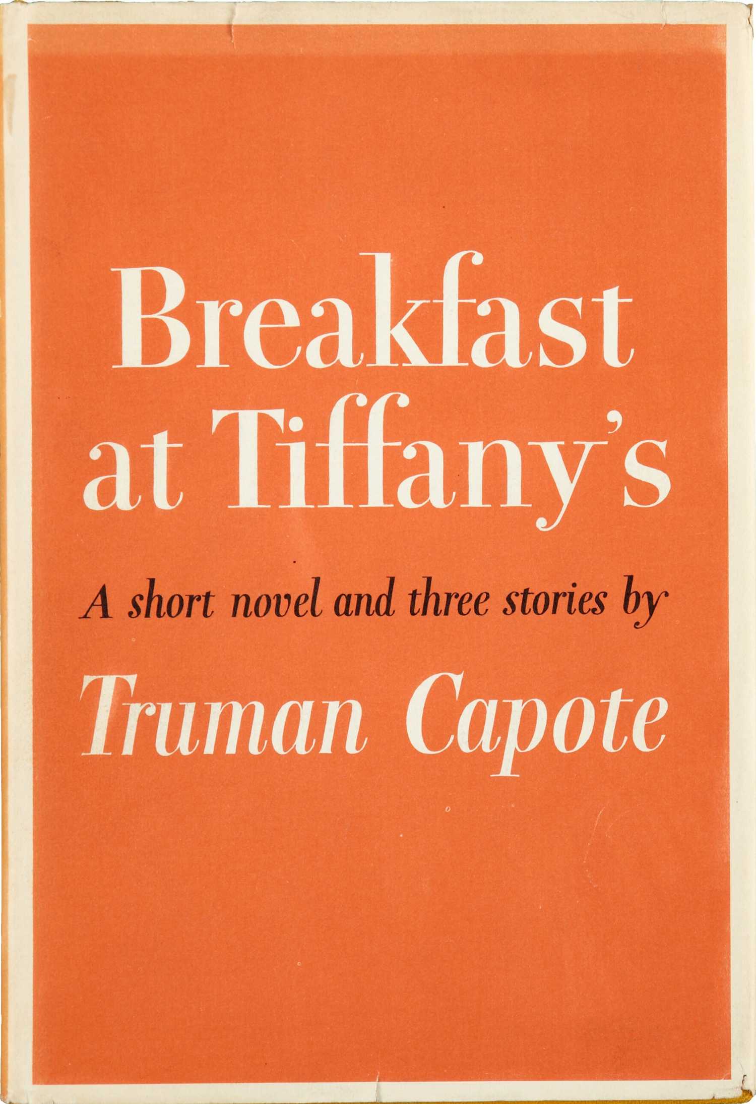 Breakfast at Tiffany's first edition book cover