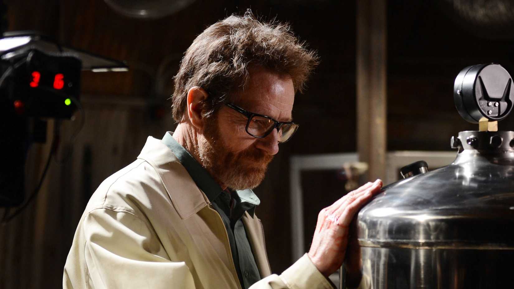 Bryan Cranston's Walt stares at lab equipment in Breaking Bad finale