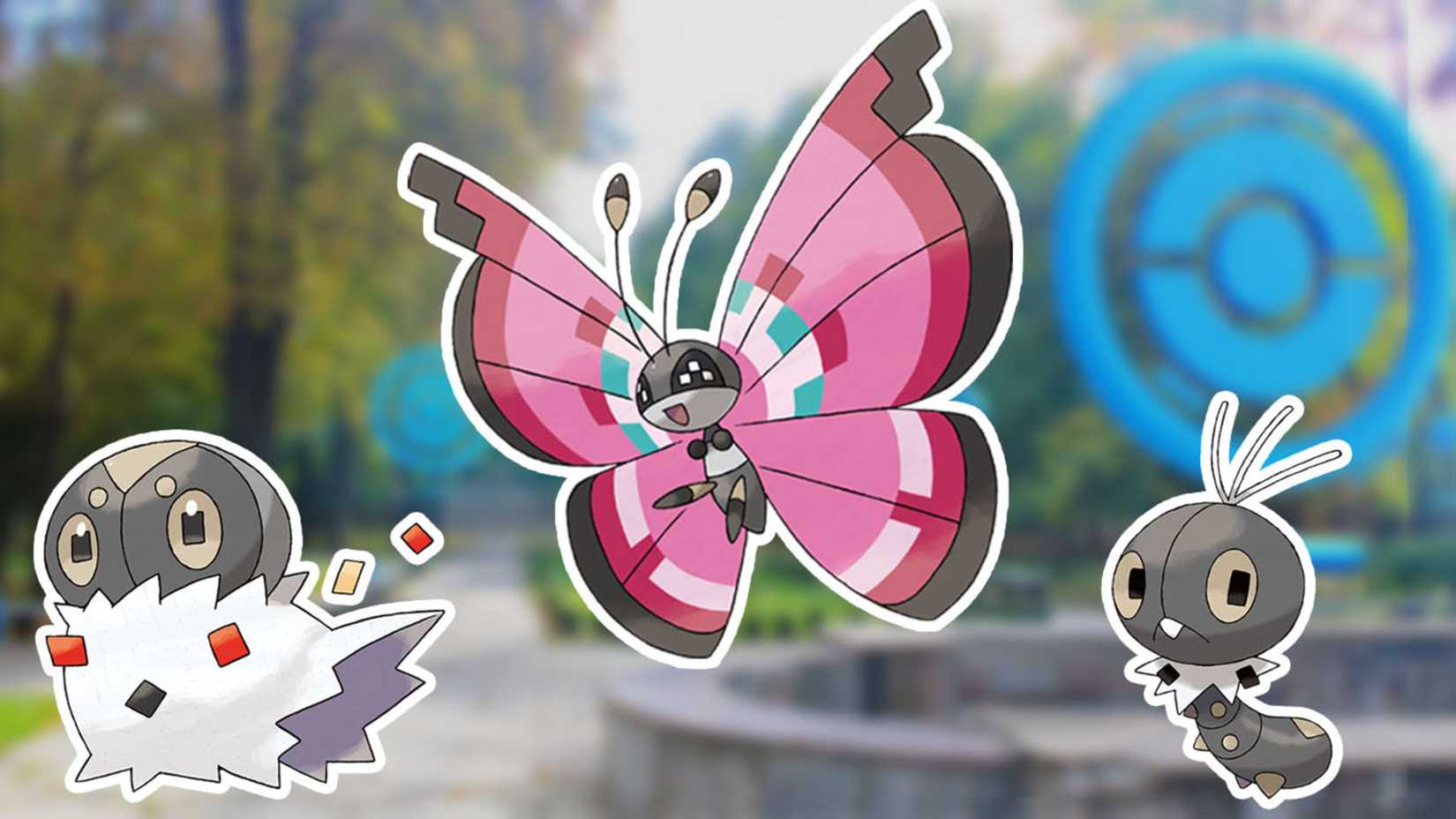 Bug type Pokemon Scatterbug and evolutions