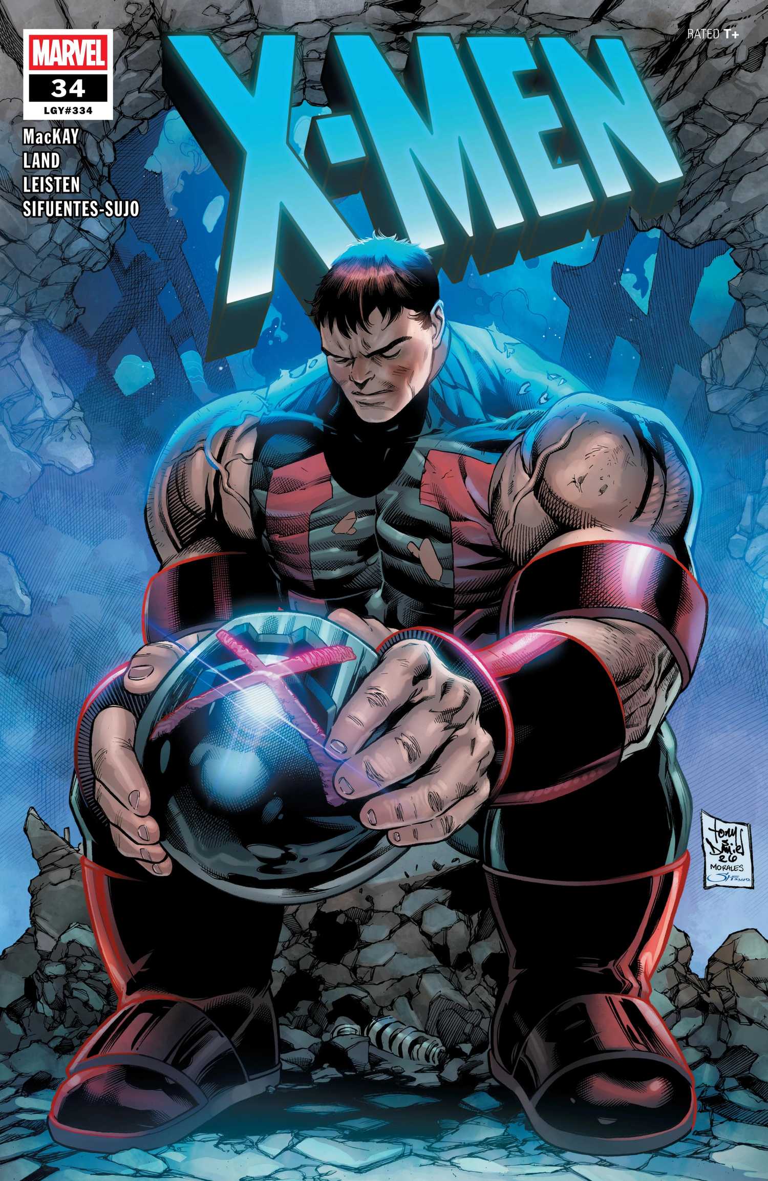 Cain Marko aka Juggernaut ponders in X-Men #34 cover