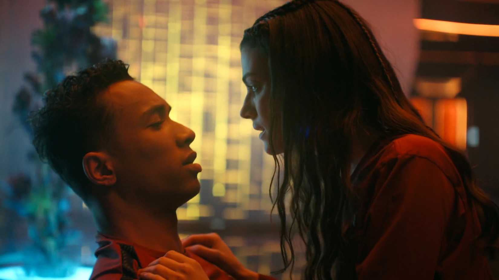 Caleb and Tarima intimate close