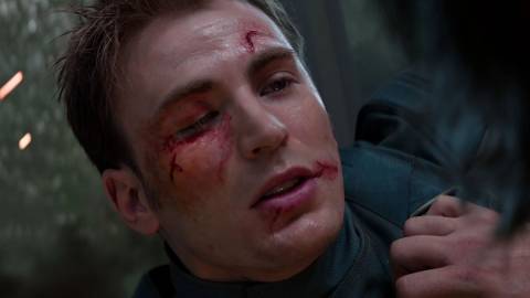 Captain America talking to Bucky in Winter Soldier