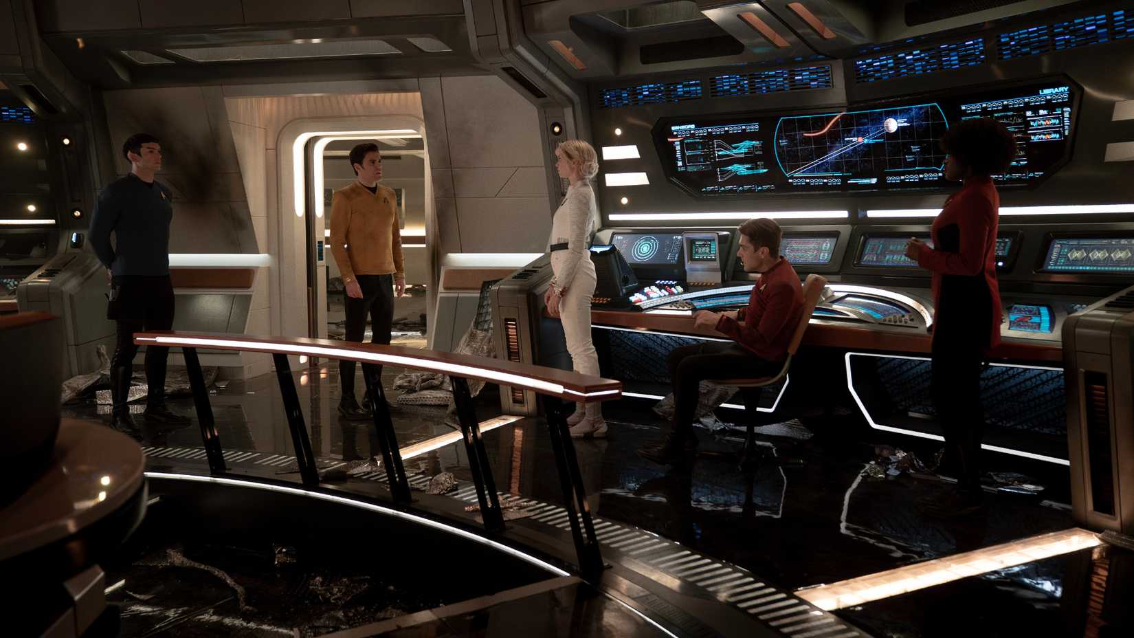 Captain Kirk and TOS Crew in Strange New Worlds