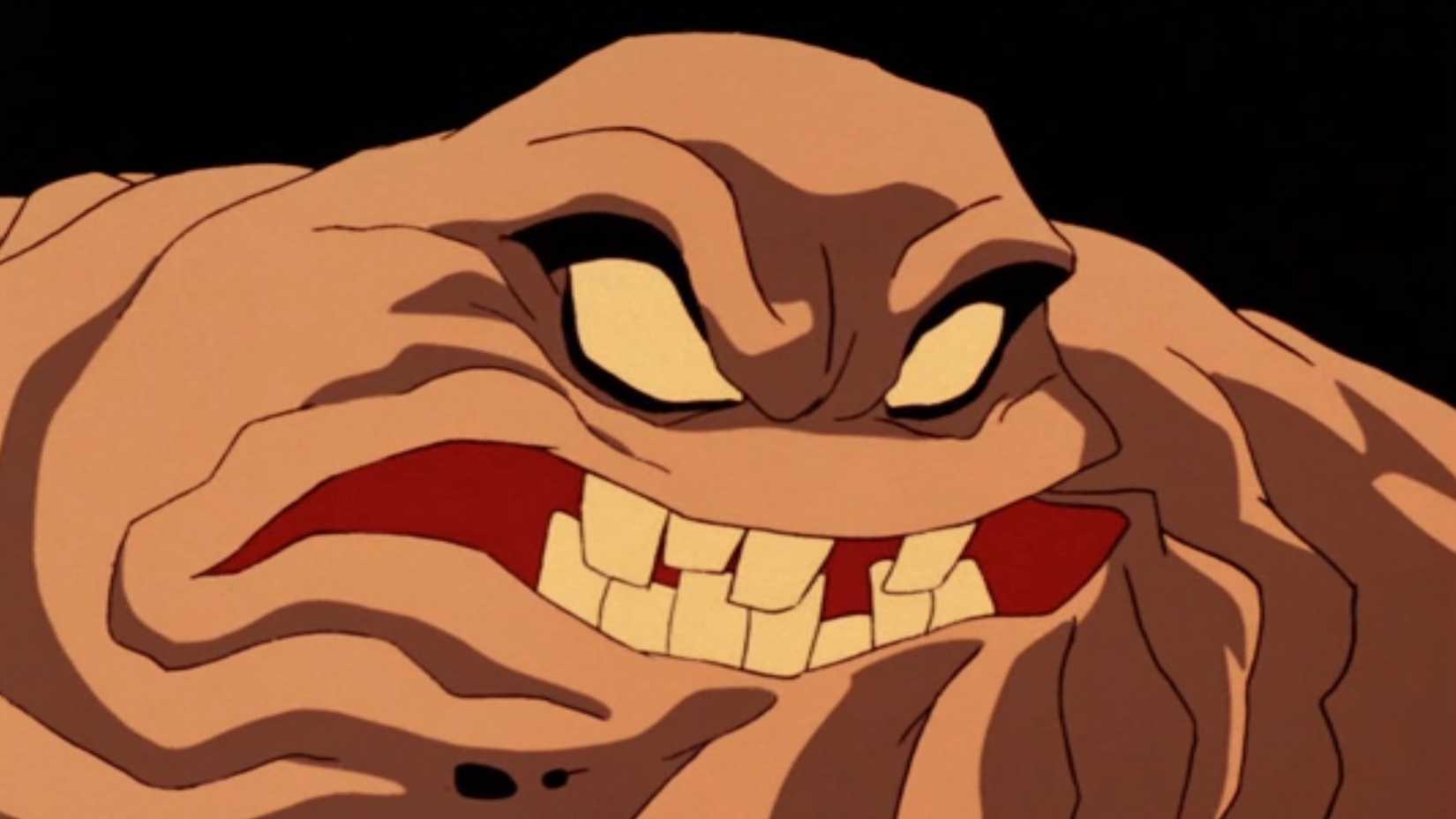 Clayface scowling