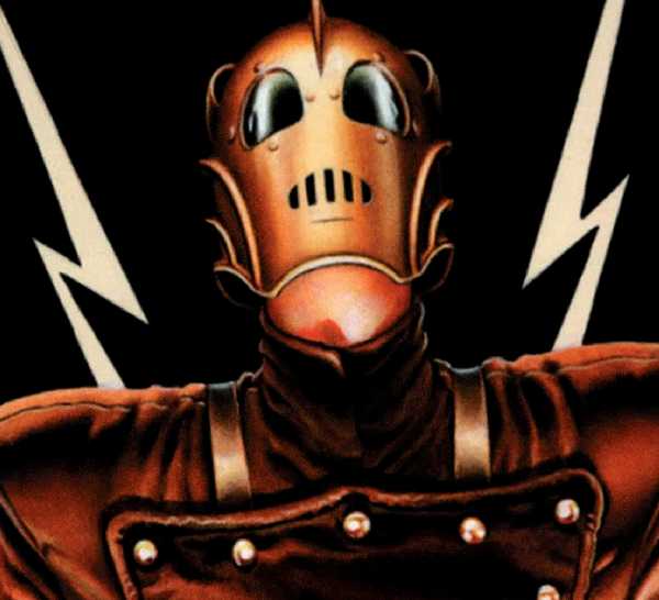 Cliff Secord soars to the skies in The Rocketeer comic cover