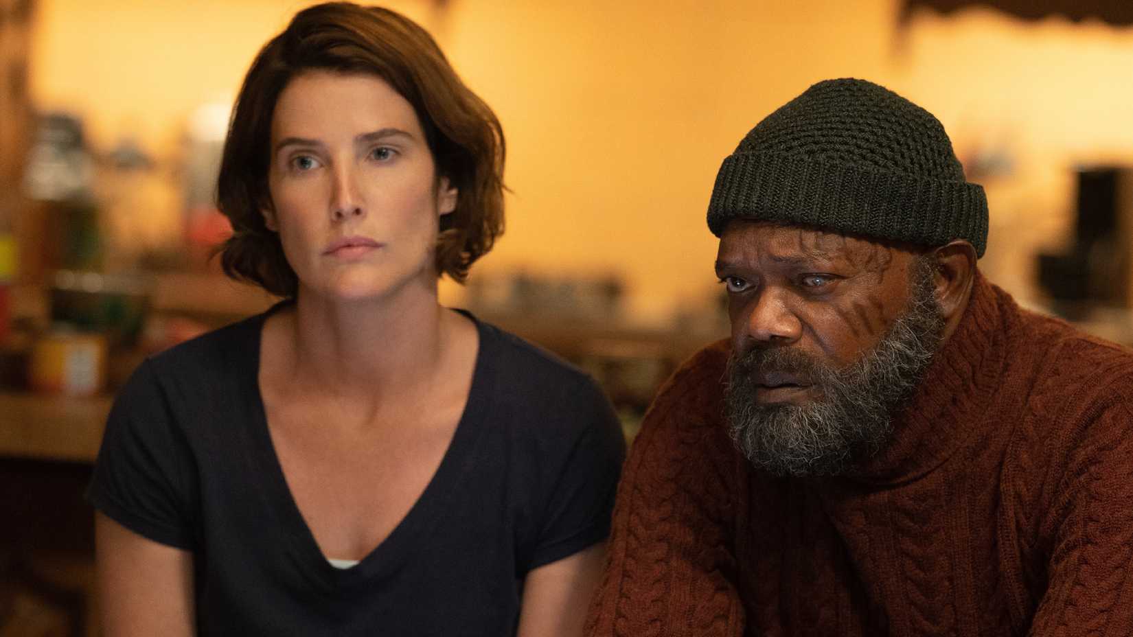 Cobie Smulders and Samuel L. Jackson in Secret Invasion