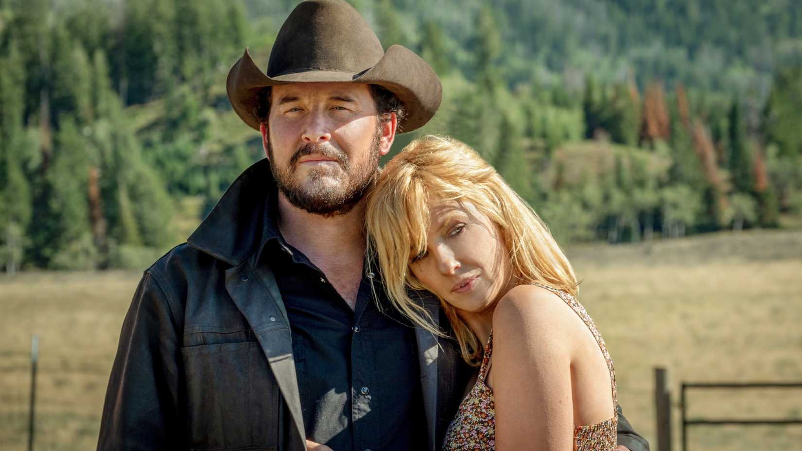 Cole Hauser and Kelly Reilly in Yellowstone