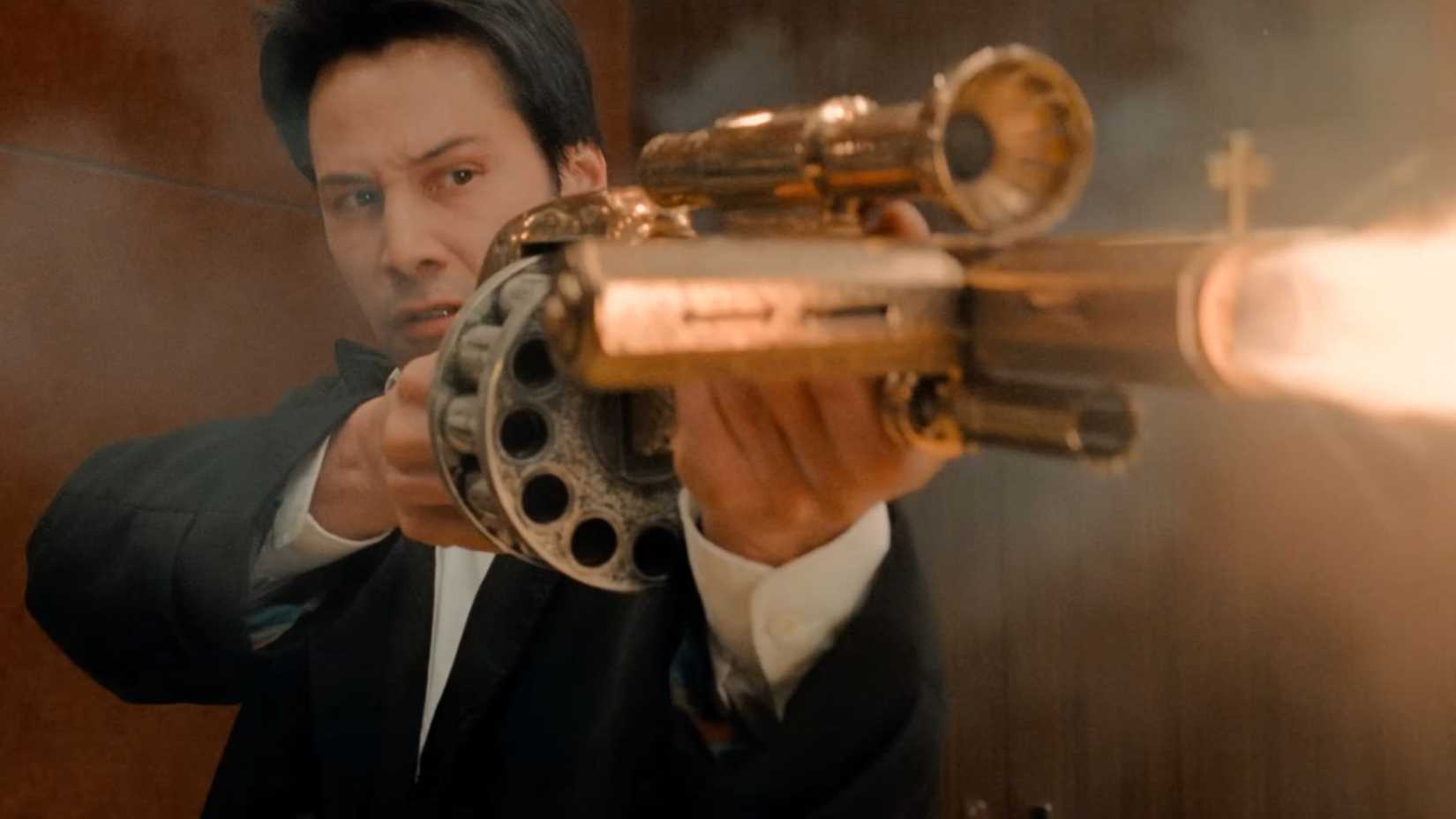 Constantine KEanu with gun