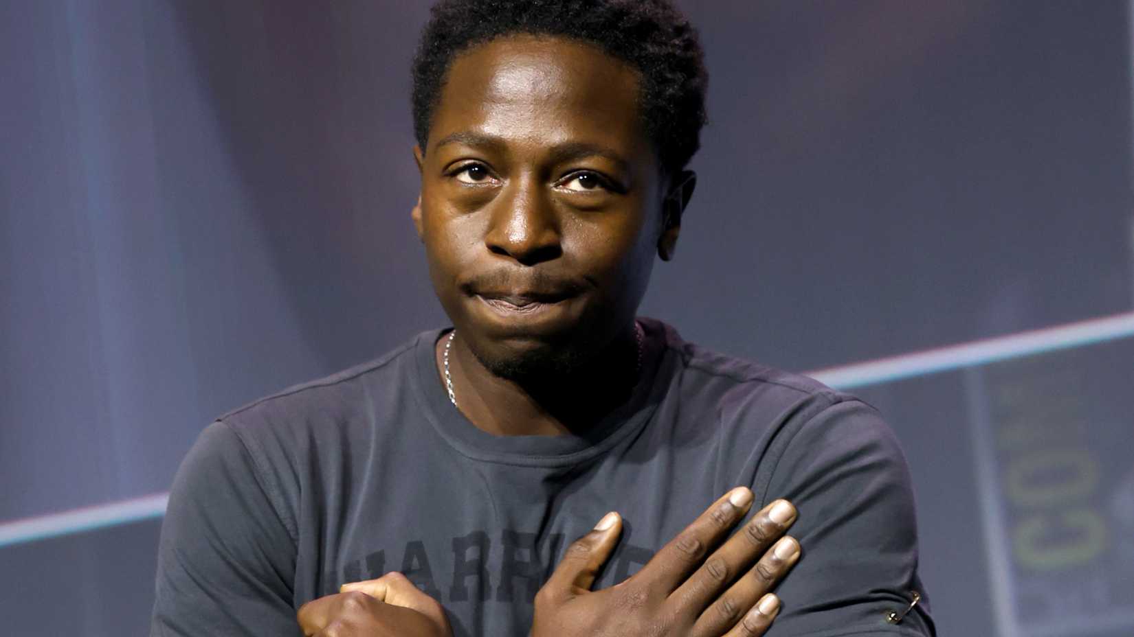 David Jonsson being announced the new MCU Black Panther at San Diego Comic-Con