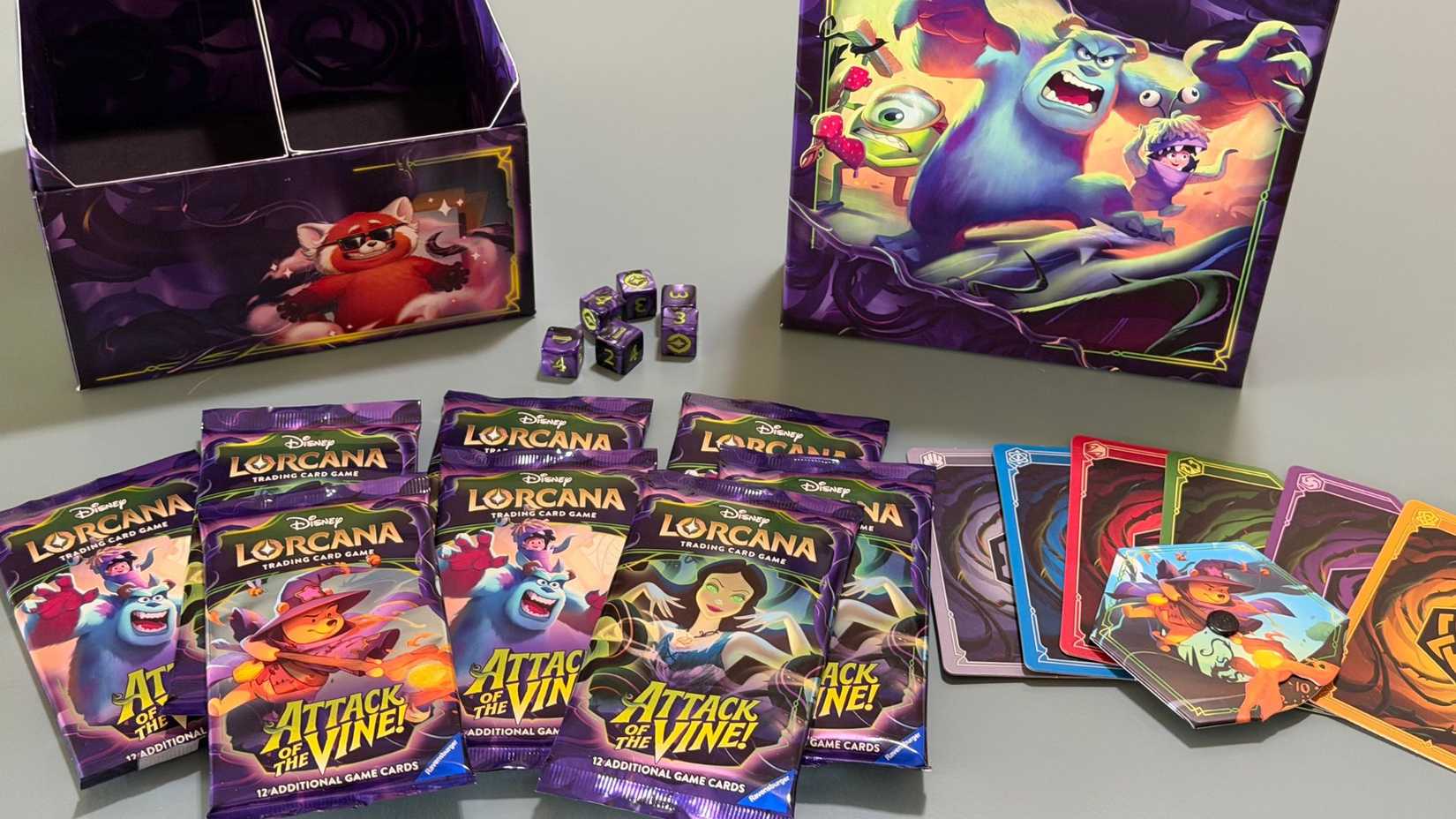 DIsney Lorcana Attack of the Vine Illumineer's Trove contents