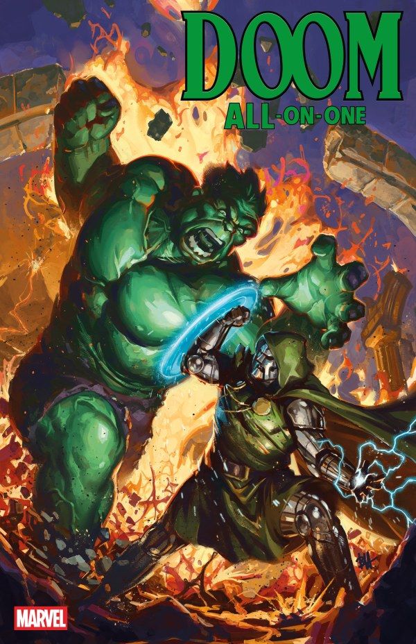 Doctor Doom fights Hulk in All-On-One cover
