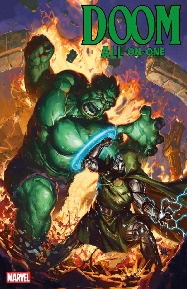 Doctor Doom fights Hulk in All-On-One cover