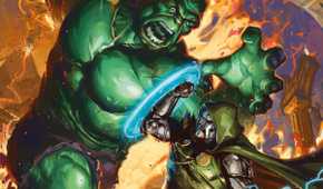Doctor Doom fights Hulk in All-On-One cover