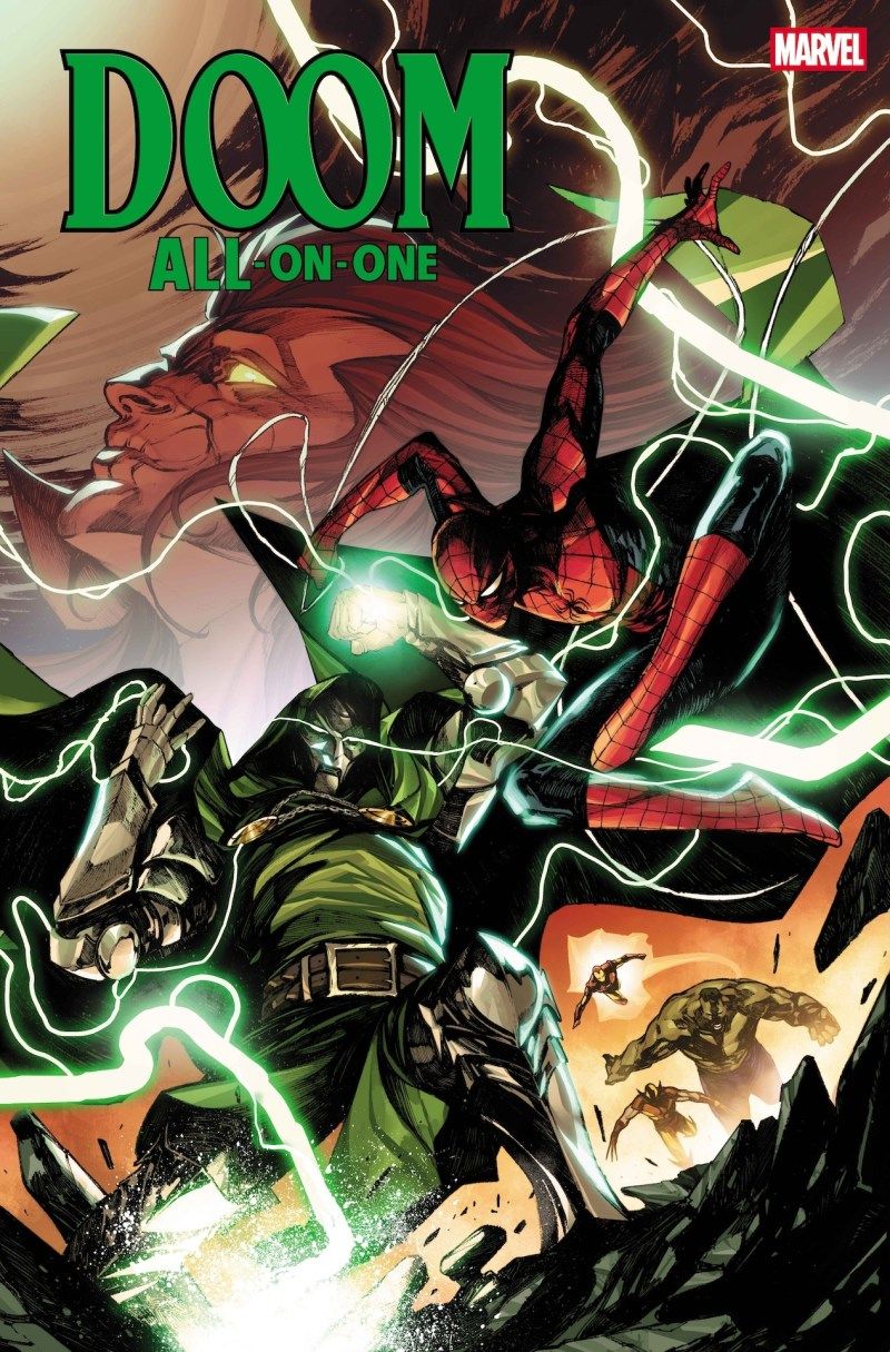 Doctor Doom fights Spider-Man in All-On-One cover