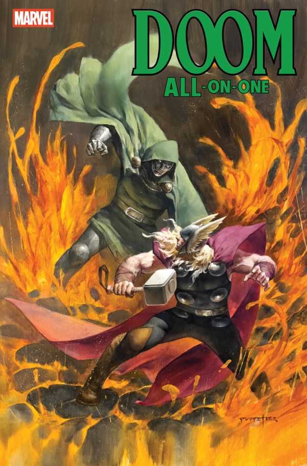 Doctor Doom fights Thor in All-On-One cover