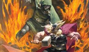 Doctor Doom fights Thor in All-On-One cover