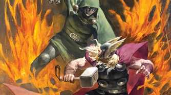 Doctor Doom fights Thor in All-On-One cover
