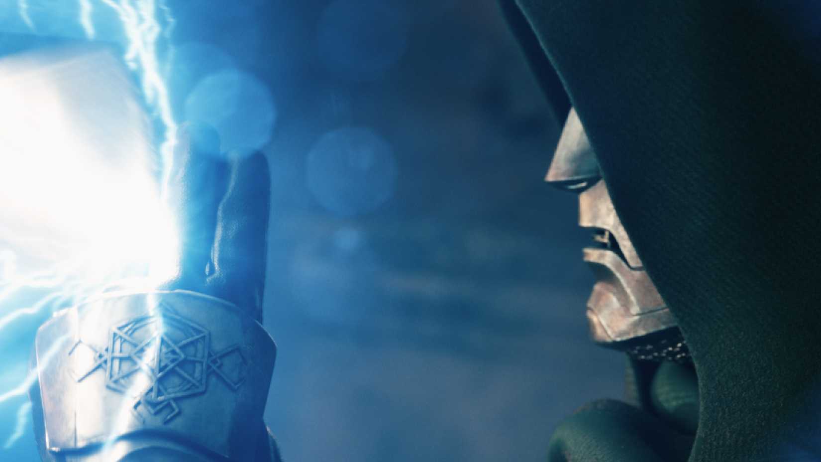 Doctor Doom stopping Stormbreaker in the Avengers: Doomsday trailer