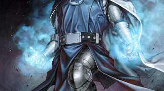 Doctor Doom wears a Fantastic Four-themed robe in All-On-One cover by InHyuk Lee