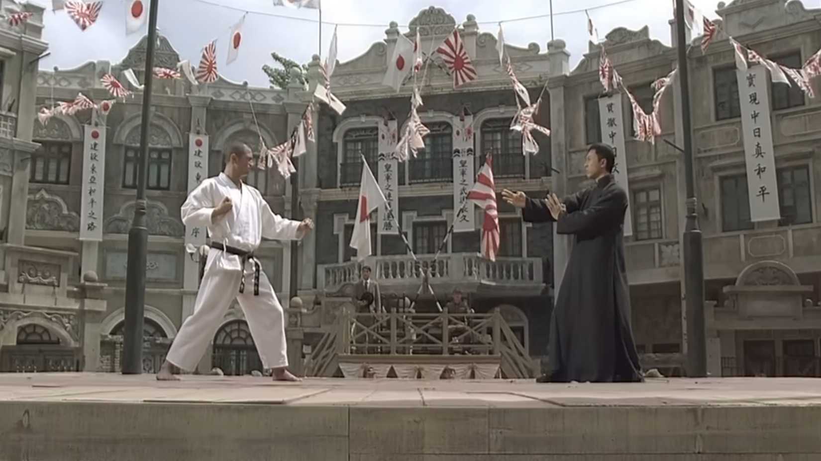 Donnie Yen as Ip Man fighting General Miura in Ip Man 2008