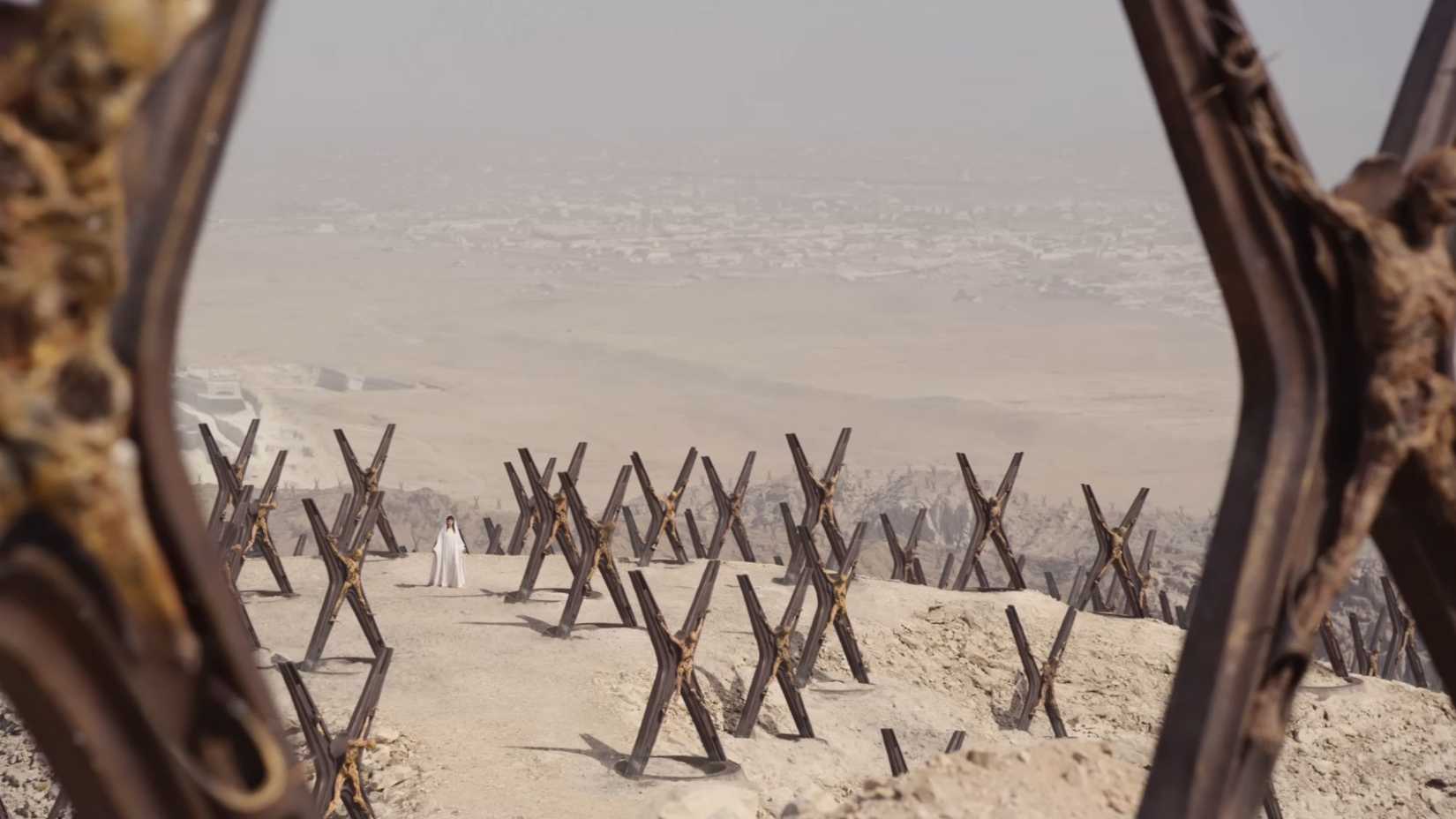 Dune Part Three trailer screen of crucified souls