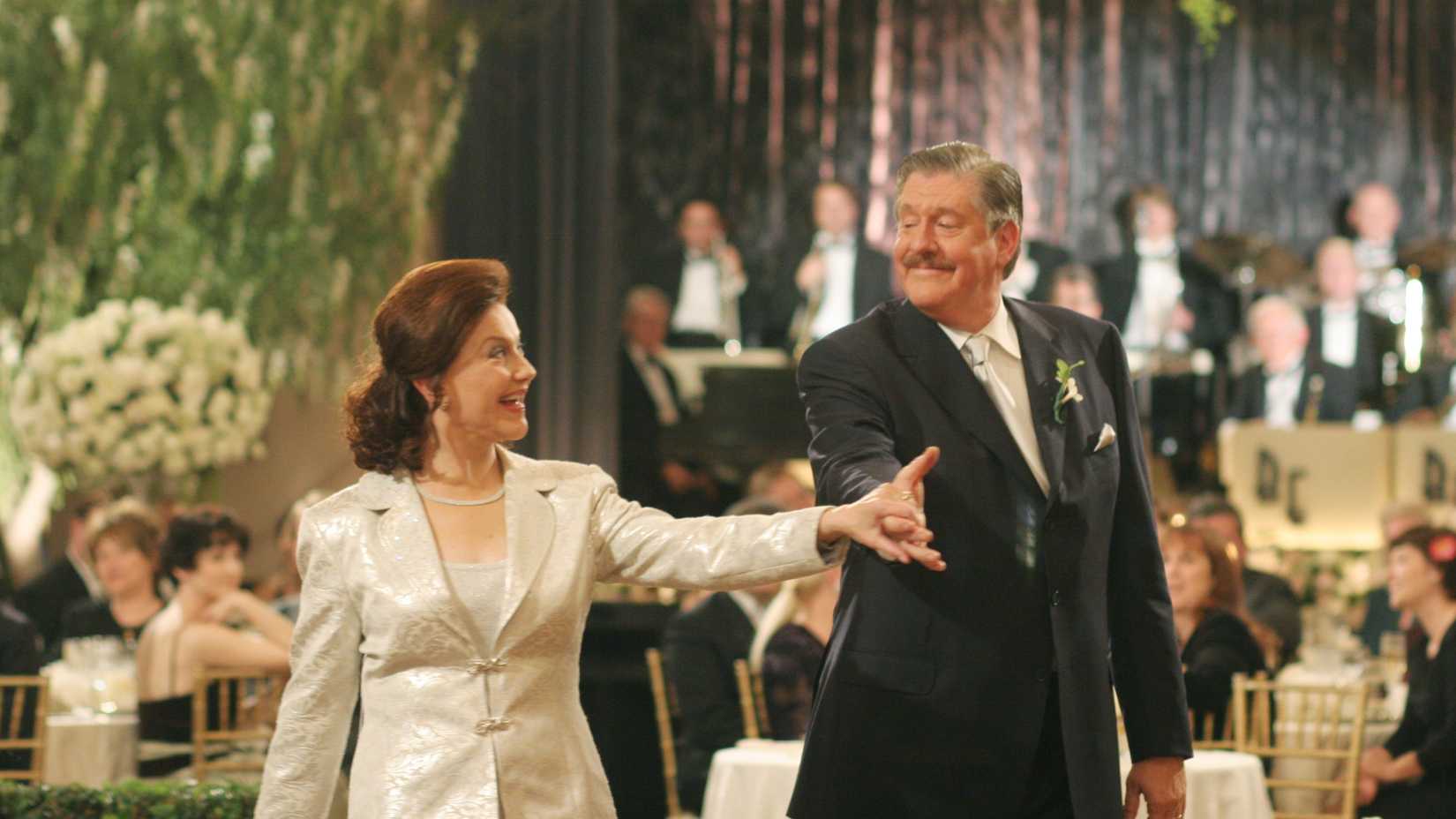 Emily Gilmore and Richard Gilmore dance together at their vow renewal in Gilmore Girls season 4