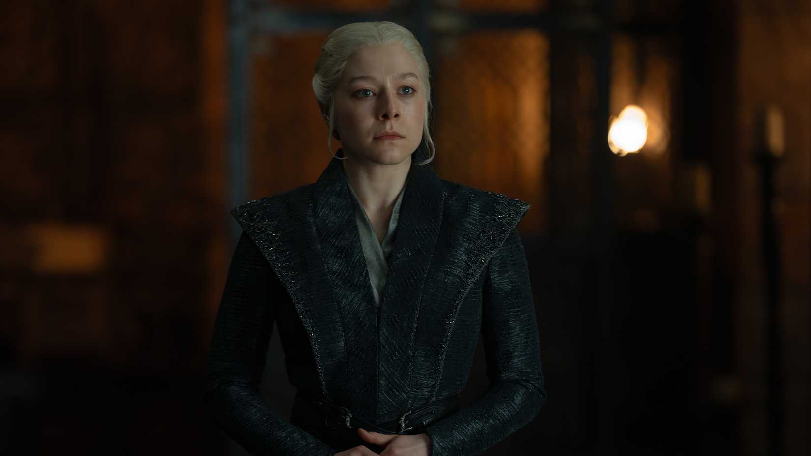 Rhaenyra looking distressed in House of the Dragon season 3