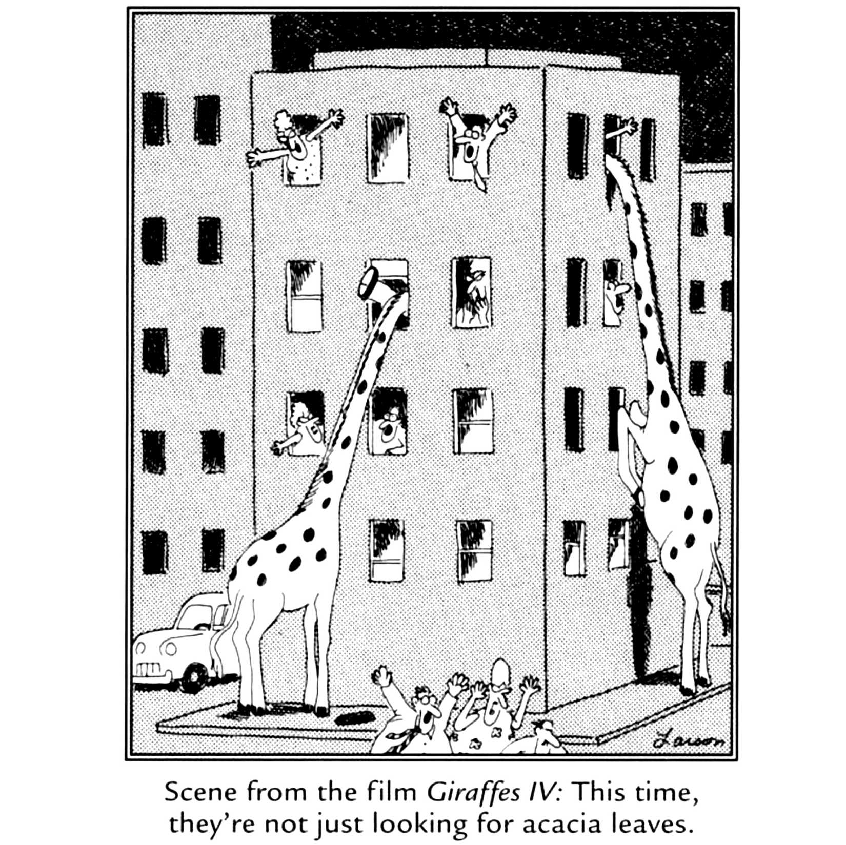 FAR SIDE GIRAFFE SCI-FI COMIC