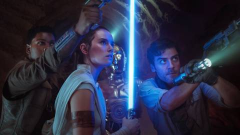 Finn, Rey and Poe in Star Wars The Rise of Skywalker