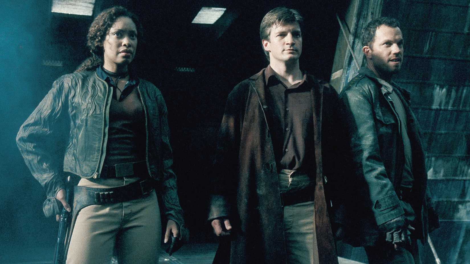 Zoe, Mal, and Jayne in Firefly