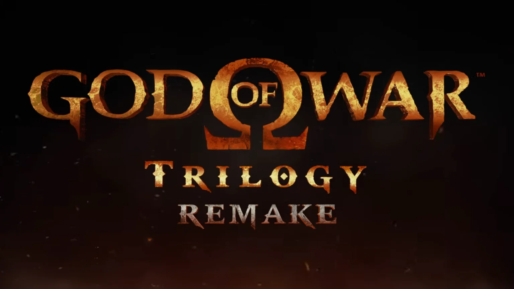 god of war trilogy remake reveal title card