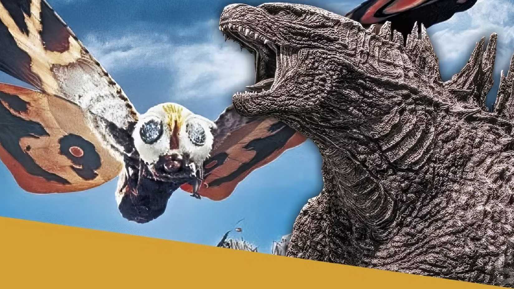godzilla roaring as mothra flies past