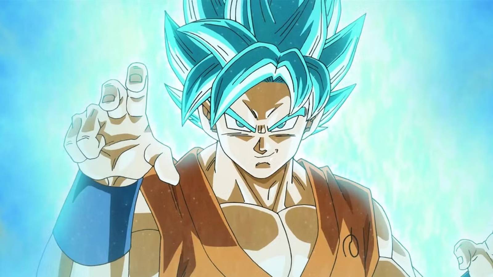 Goku going Super Saiyan in Dragon Ball Z.