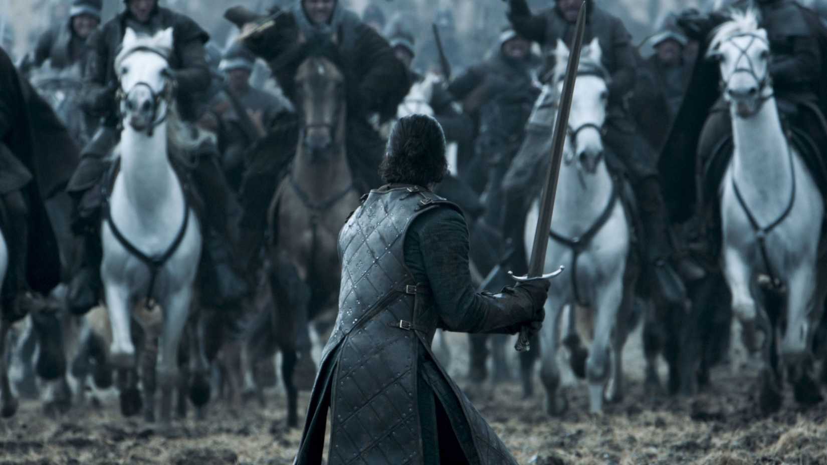 GoT Kit Jon Snow BotB horses charging 