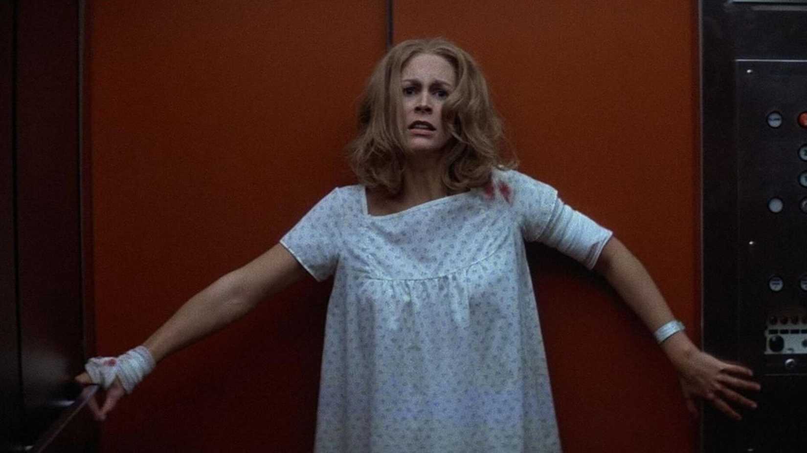 Laurie looks terrified in Halloween II