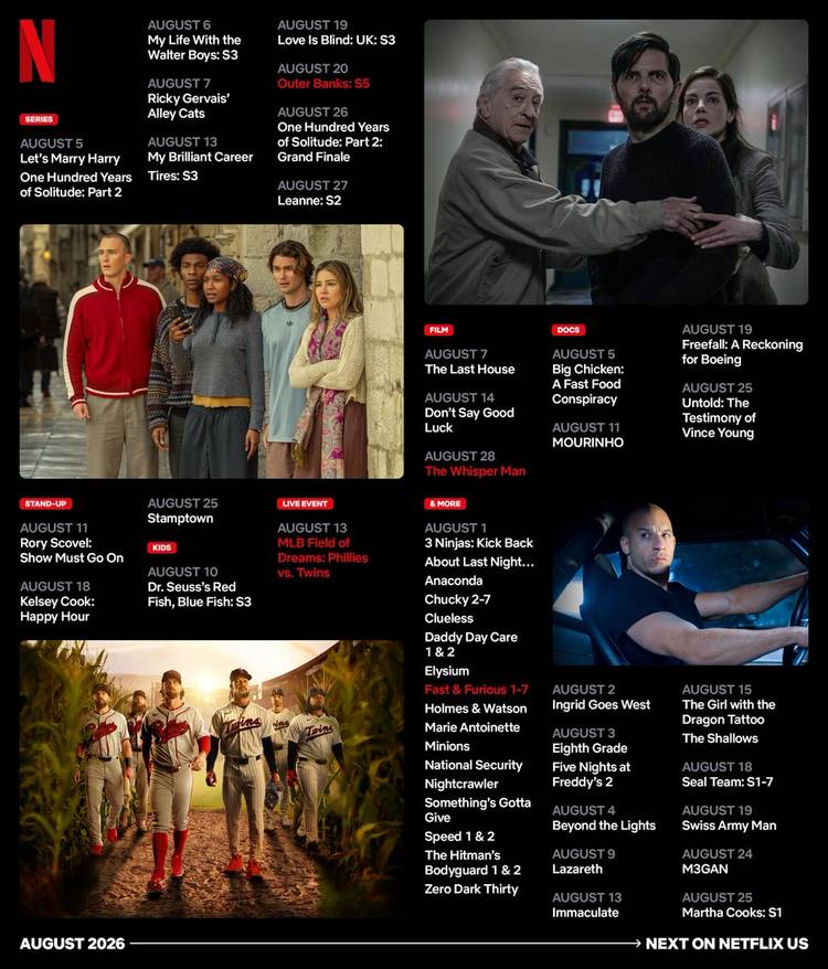 What's next on Netflix in August 2026