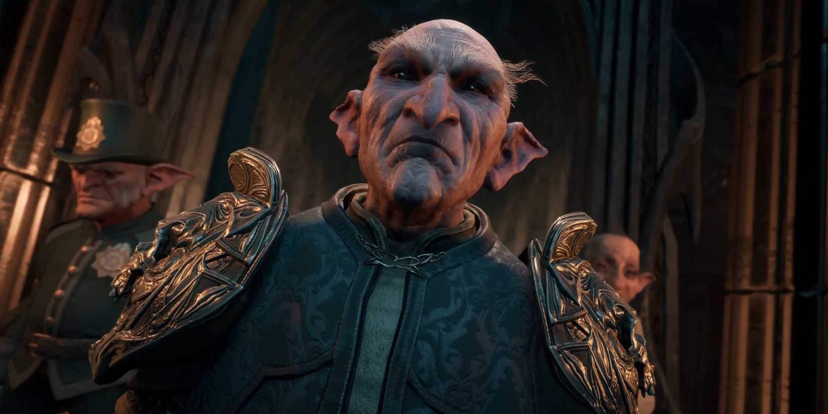 Hogwarts Legacy goblin baddy closeup from extended preview trailer