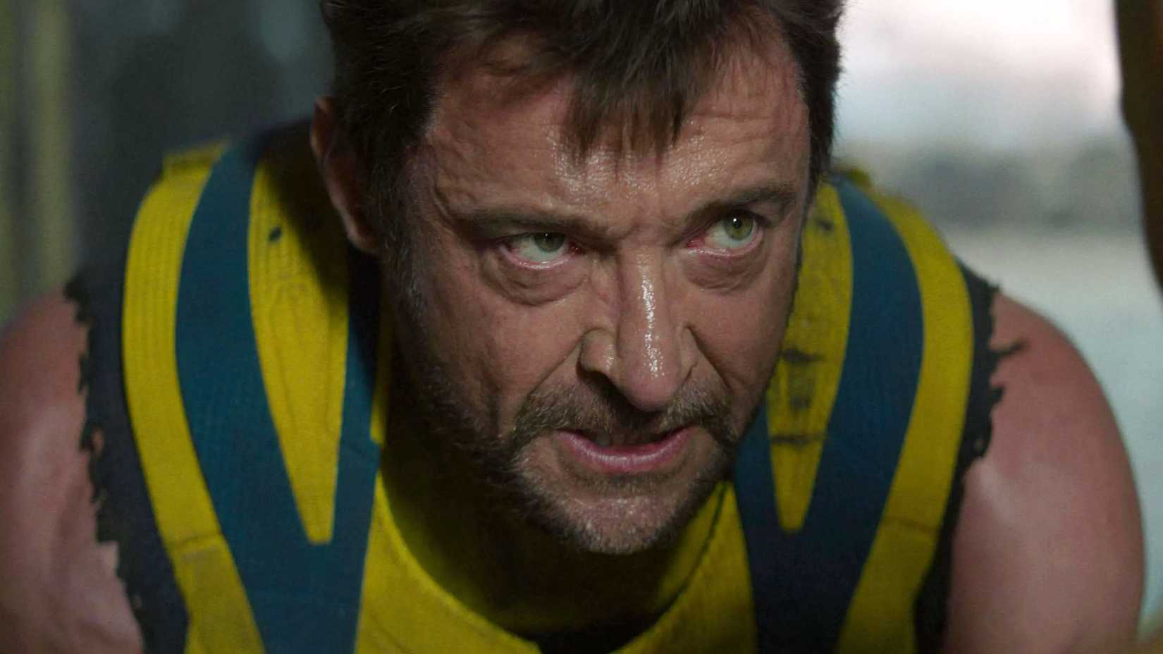 Hugh Jackman's Wolverine looking angry at Cassandra Nova in Deadpool & Wolverine