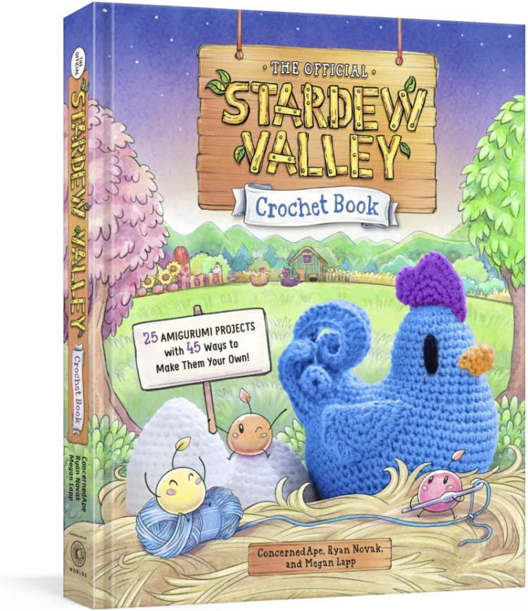 Image shows The Official Stardew Valley Crochet Book cover