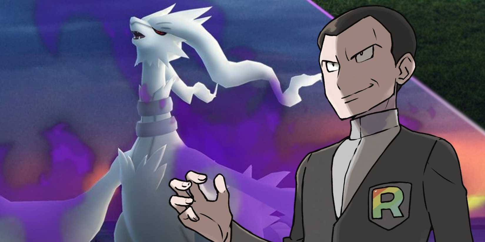 Pokémon GO Giovanni with Shadow Reshiram from Taken Over event