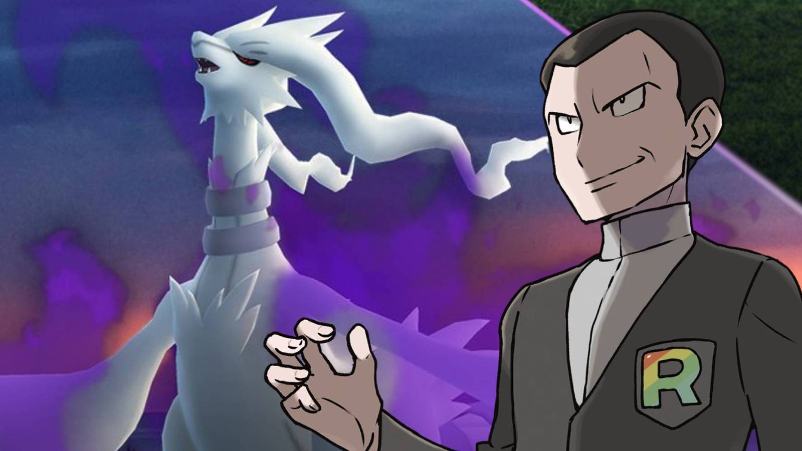 Pokémon GO Giovanni with Shadow Reshiram from Taken Over event