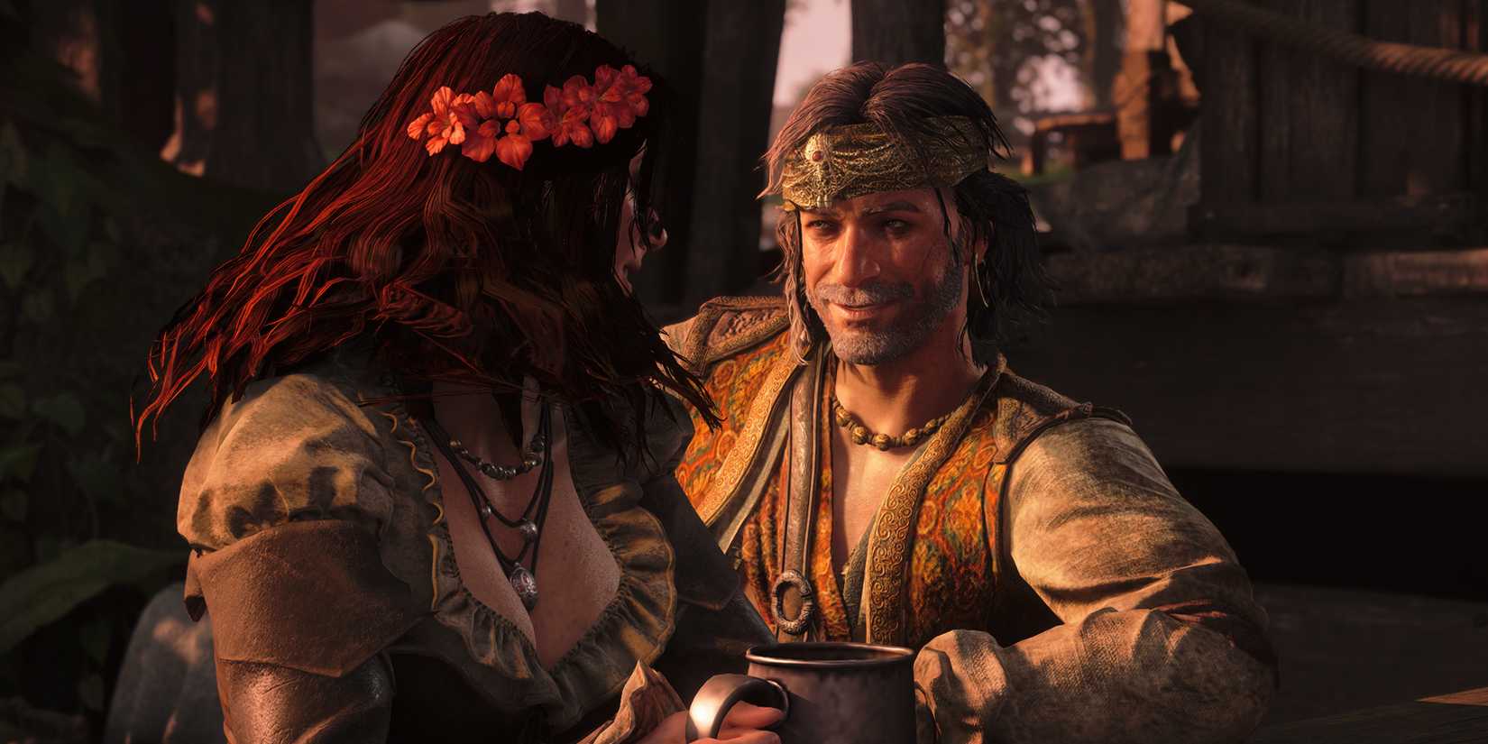 Jack Rackham speaking to Anne Bonny in Black Flag Resynced
