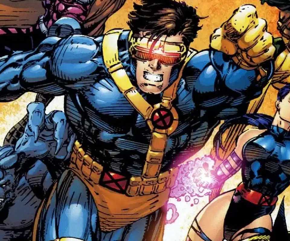 jim lee x-men art showing cyclops' classic costume